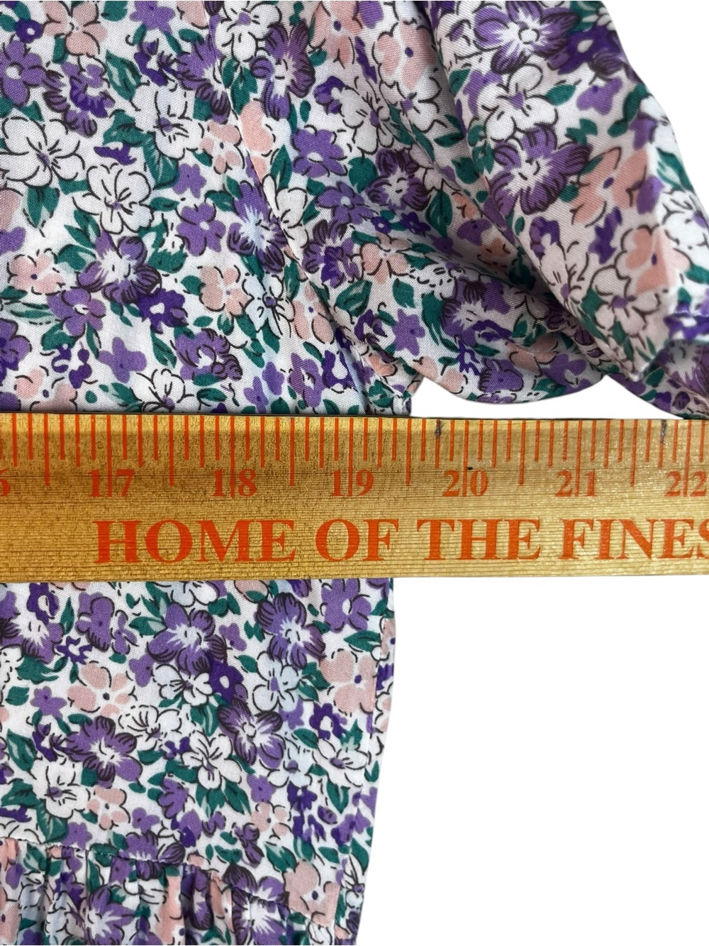 PIgalle Floral Button-Front Tiered Dress in Lavender Mix - Picture 4 of 7